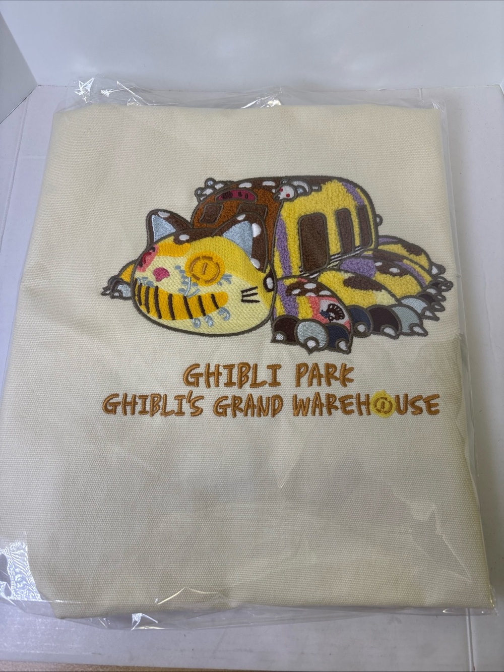 Cream Canvas Tote - Ghibli's Grand Warehouse. New.